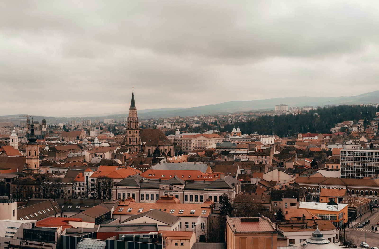 Vedere aeriană a orașului Cluj-Napoca, România